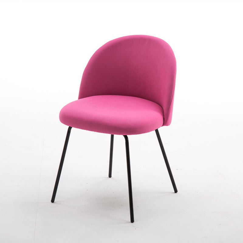 Scandinavian Upholstered Dining Side Chair Matte Finish Parsons Dining Chair Rose Red 1 Piece Black Clearhalo ' kitchen&dining_furn' 'Dining Chairs' 'Dining Tables & Seating' 'dining_chair' 'furn' 'furn_dining_chair' 'Furniture' 'furniture_dining_chair' 'Kitchen & Dining Furniture' 'kitchen' 4008353