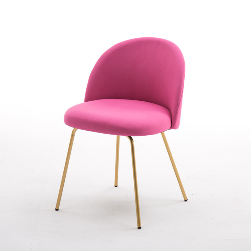Scandinavian Upholstered Dining Side Chair Matte Finish Parsons Dining Chair Rose Red 1 Piece Brass Gold Clearhalo ' kitchen&dining_furn' 'Dining Chairs' 'Dining Tables & Seating' 'dining_chair' 'furn' 'furn_dining_chair' 'Furniture' 'furniture_dining_chair' 'Kitchen & Dining Furniture' 'kitchen' 4008356