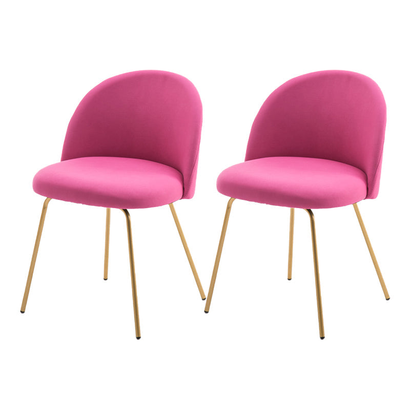 Scandinavian Upholstered Dining Side Chair Matte Finish Parsons Dining Chair Rose Red 2 Piece Set Brass Gold Clearhalo ' kitchen&dining_furn' 'Dining Chairs' 'Dining Tables & Seating' 'dining_chair' 'furn' 'furn_dining_chair' 'Furniture' 'furniture_dining_chair' 'Kitchen & Dining Furniture' 'kitchen' 4008357