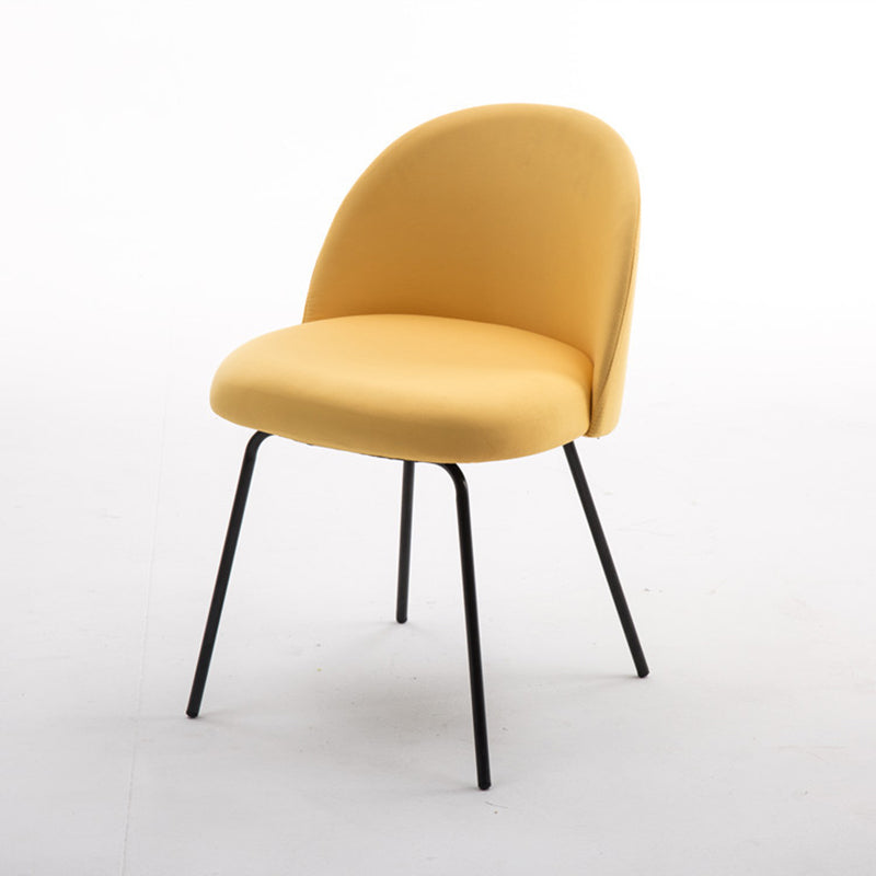 Scandinavian Upholstered Dining Side Chair Matte Finish Parsons Dining Chair Yellow 1 Piece Black Clearhalo ' kitchen&dining_furn' 'Dining Chairs' 'Dining Tables & Seating' 'dining_chair' 'furn' 'furn_dining_chair' 'Furniture' 'furniture_dining_chair' 'Kitchen & Dining Furniture' 'kitchen' 4008359