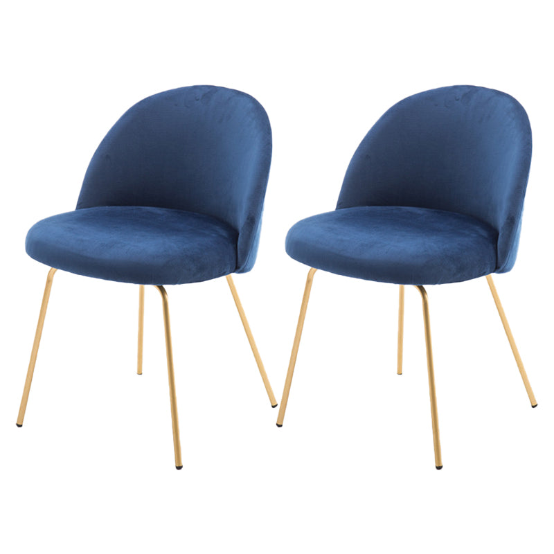 Scandinavian Upholstered Dining Side Chair Matte Finish Parsons Dining Chair Dark Blue 2 Piece Set Brass Gold Clearhalo ' kitchen&dining_furn' 'Dining Chairs' 'Dining Tables & Seating' 'dining_chair' 'furn' 'furn_dining_chair' 'Furniture' 'furniture_dining_chair' 'Kitchen & Dining Furniture' 'kitchen' 4008366