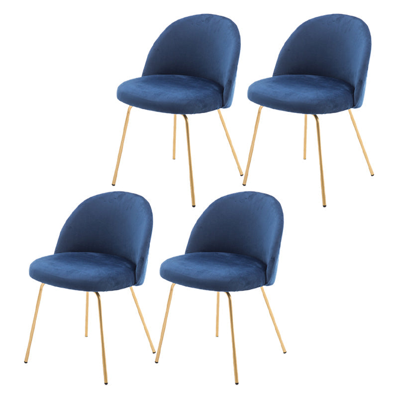 Scandinavian Upholstered Dining Side Chair Matte Finish Parsons Dining Chair Dark Blue 4 Piece Set Brass Gold Clearhalo ' kitchen&dining_furn' 'Dining Chairs' 'Dining Tables & Seating' 'dining_chair' 'furn' 'furn_dining_chair' 'Furniture' 'furniture_dining_chair' 'Kitchen & Dining Furniture' 'kitchen' 4008367