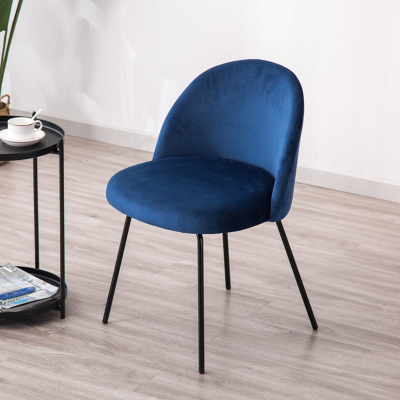 Scandinavian Upholstered Dining Side Chair Matte Finish Parsons Dining Chair Dark Blue 1 Piece Black Clearhalo ' kitchen&dining_furn' 'Dining Chairs' 'Dining Tables & Seating' 'dining_chair' 'furn' 'furn_dining_chair' 'Furniture' 'furniture_dining_chair' 'Kitchen & Dining Furniture' 'kitchen' 4008368