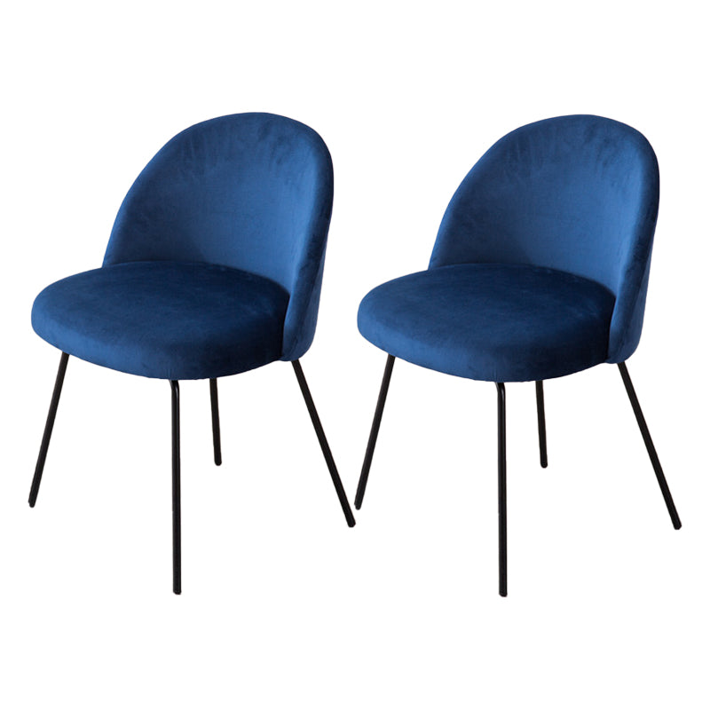 Scandinavian Upholstered Dining Side Chair Matte Finish Parsons Dining Chair Dark Blue 2 Piece Set Black Clearhalo ' kitchen&dining_furn' 'Dining Chairs' 'Dining Tables & Seating' 'dining_chair' 'furn' 'furn_dining_chair' 'Furniture' 'furniture_dining_chair' 'Kitchen & Dining Furniture' 'kitchen' 4008369