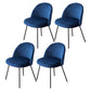 Scandinavian Upholstered Dining Side Chair Matte Finish Parsons Dining Chair Dark Blue 4 Piece Set Black Clearhalo ' kitchen&dining_furn' 'Dining Chairs' 'Dining Tables & Seating' 'dining_chair' 'furn' 'furn_dining_chair' 'Furniture' 'furniture_dining_chair' 'Kitchen & Dining Furniture' 'kitchen' 4008370