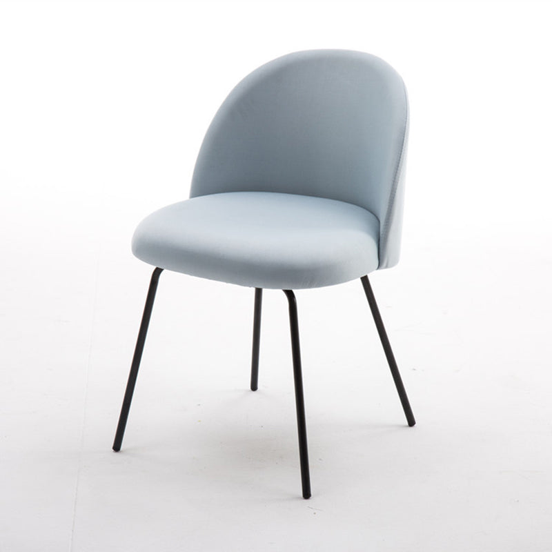 Scandinavian Upholstered Dining Side Chair Matte Finish Parsons Dining Chair Light Blue 1 Piece Black Clearhalo ' kitchen&dining_furn' 'Dining Chairs' 'Dining Tables & Seating' 'dining_chair' 'furn' 'furn_dining_chair' 'Furniture' 'furniture_dining_chair' 'Kitchen & Dining Furniture' 'kitchen' 4008371