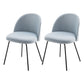Scandinavian Upholstered Dining Side Chair Matte Finish Parsons Dining Chair Light Blue 2 Piece Set Black Clearhalo ' kitchen&dining_furn' 'Dining Chairs' 'Dining Tables & Seating' 'dining_chair' 'furn' 'furn_dining_chair' 'Furniture' 'furniture_dining_chair' 'Kitchen & Dining Furniture' 'kitchen' 4008372