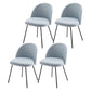 Scandinavian Upholstered Dining Side Chair Matte Finish Parsons Dining Chair Light Blue 4 Piece Set Black Clearhalo ' kitchen&dining_furn' 'Dining Chairs' 'Dining Tables & Seating' 'dining_chair' 'furn' 'furn_dining_chair' 'Furniture' 'furniture_dining_chair' 'Kitchen & Dining Furniture' 'kitchen' 4008373