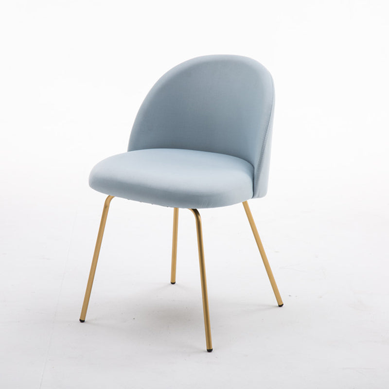 Scandinavian Upholstered Dining Side Chair Matte Finish Parsons Dining Chair Light Blue 1 Piece Brass Gold Clearhalo ' kitchen&dining_furn' 'Dining Chairs' 'Dining Tables & Seating' 'dining_chair' 'furn' 'furn_dining_chair' 'Furniture' 'furniture_dining_chair' 'Kitchen & Dining Furniture' 'kitchen' 4008374