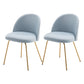 Scandinavian Upholstered Dining Side Chair Matte Finish Parsons Dining Chair Light Blue 2 Piece Set Brass Gold Clearhalo ' kitchen&dining_furn' 'Dining Chairs' 'Dining Tables & Seating' 'dining_chair' 'furn' 'furn_dining_chair' 'Furniture' 'furniture_dining_chair' 'Kitchen & Dining Furniture' 'kitchen' 4008375