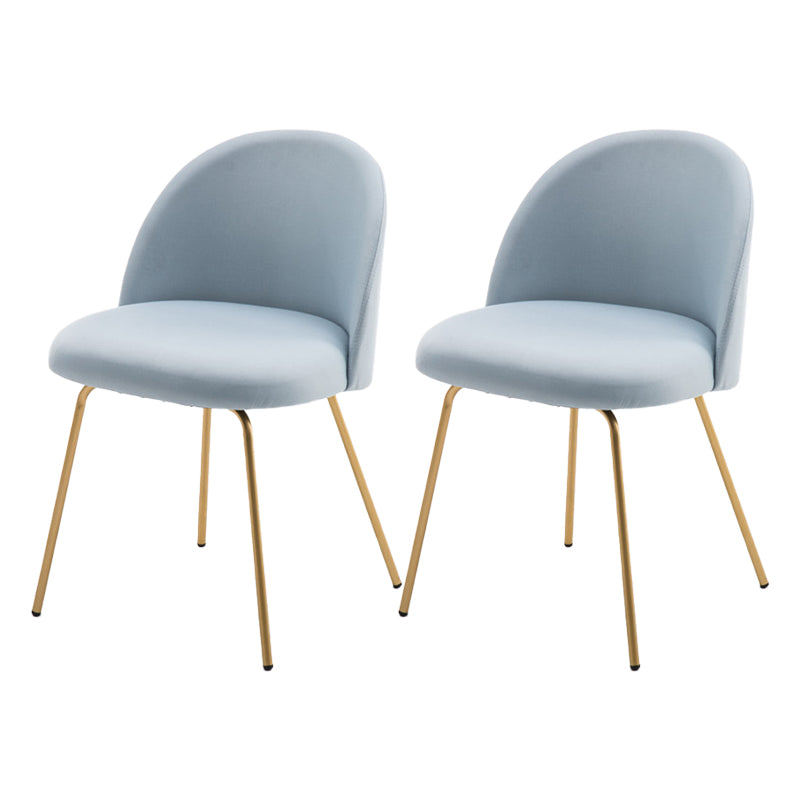 Scandinavian Upholstered Dining Side Chair Matte Finish Parsons Dining Chair Light Blue 2 Piece Set Brass Gold Clearhalo ' kitchen&dining_furn' 'Dining Chairs' 'Dining Tables & Seating' 'dining_chair' 'furn' 'furn_dining_chair' 'Furniture' 'furniture_dining_chair' 'Kitchen & Dining Furniture' 'kitchen' 4008375