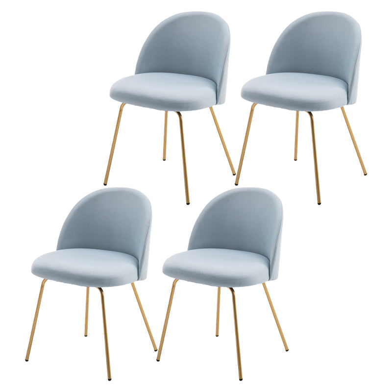 Scandinavian Upholstered Dining Side Chair Matte Finish Parsons Dining Chair Light Blue 4 Piece Set Brass Gold Clearhalo ' kitchen&dining_furn' 'Dining Chairs' 'Dining Tables & Seating' 'dining_chair' 'furn' 'furn_dining_chair' 'Furniture' 'furniture_dining_chair' 'Kitchen & Dining Furniture' 'kitchen' 4008376