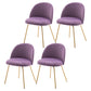 Scandinavian Upholstered Dining Side Chair Matte Finish Parsons Dining Chair Purple 4 Piece Set Brass Gold Clearhalo ' kitchen&dining_furn' 'Dining Chairs' 'Dining Tables & Seating' 'dining_chair' 'furn' 'furn_dining_chair' 'Furniture' 'furniture_dining_chair' 'Kitchen & Dining Furniture' 'kitchen' 4008379