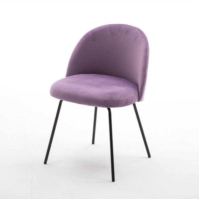 Scandinavian Upholstered Dining Side Chair Matte Finish Parsons Dining Chair Purple 1 Piece Black Clearhalo ' kitchen&dining_furn' 'Dining Chairs' 'Dining Tables & Seating' 'dining_chair' 'furn' 'furn_dining_chair' 'Furniture' 'furniture_dining_chair' 'Kitchen & Dining Furniture' 'kitchen' 4008380