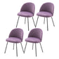 Scandinavian Upholstered Dining Side Chair Matte Finish Parsons Dining Chair Purple 4 Piece Set Black Clearhalo ' kitchen&dining_furn' 'Dining Chairs' 'Dining Tables & Seating' 'dining_chair' 'furn' 'furn_dining_chair' 'Furniture' 'furniture_dining_chair' 'Kitchen & Dining Furniture' 'kitchen' 4008382