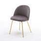 Scandinavian Upholstered Dining Side Chair Matte Finish Parsons Dining Chair Dark Gray 1 Piece Brass Gold Clearhalo ' kitchen&dining_furn' 'Dining Chairs' 'Dining Tables & Seating' 'dining_chair' 'furn' 'furn_dining_chair' 'Furniture' 'furniture_dining_chair' 'Kitchen & Dining Furniture' 'kitchen' 4008383