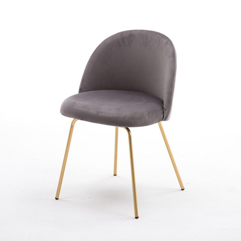 Scandinavian Upholstered Dining Side Chair Matte Finish Parsons Dining Chair Dark Gray 1 Piece Brass Gold Clearhalo ' kitchen&dining_furn' 'Dining Chairs' 'Dining Tables & Seating' 'dining_chair' 'furn' 'furn_dining_chair' 'Furniture' 'furniture_dining_chair' 'Kitchen & Dining Furniture' 'kitchen' 4008383