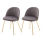 Scandinavian Upholstered Dining Side Chair Matte Finish Parsons Dining Chair Dark Gray 2 Piece Set Brass Gold Clearhalo ' kitchen&dining_furn' 'Dining Chairs' 'Dining Tables & Seating' 'dining_chair' 'furn' 'furn_dining_chair' 'Furniture' 'furniture_dining_chair' 'Kitchen & Dining Furniture' 'kitchen' 4008384