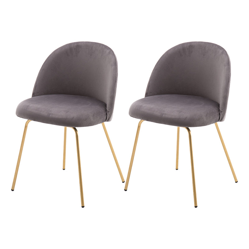 Scandinavian Upholstered Dining Side Chair Matte Finish Parsons Dining Chair Dark Gray 2 Piece Set Brass Gold Clearhalo ' kitchen&dining_furn' 'Dining Chairs' 'Dining Tables & Seating' 'dining_chair' 'furn' 'furn_dining_chair' 'Furniture' 'furniture_dining_chair' 'Kitchen & Dining Furniture' 'kitchen' 4008384