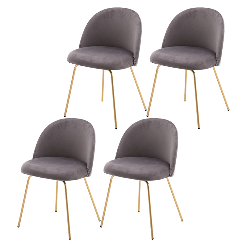 Scandinavian Upholstered Dining Side Chair Matte Finish Parsons Dining Chair Dark Gray 4 Piece Set Brass Gold Clearhalo ' kitchen&dining_furn' 'Dining Chairs' 'Dining Tables & Seating' 'dining_chair' 'furn' 'furn_dining_chair' 'Furniture' 'furniture_dining_chair' 'Kitchen & Dining Furniture' 'kitchen' 4008385