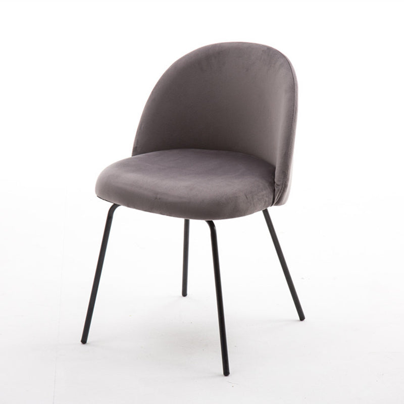 Scandinavian Upholstered Dining Side Chair Matte Finish Parsons Dining Chair Dark Gray 1 Piece Black Clearhalo ' kitchen&dining_furn' 'Dining Chairs' 'Dining Tables & Seating' 'dining_chair' 'furn' 'furn_dining_chair' 'Furniture' 'furniture_dining_chair' 'Kitchen & Dining Furniture' 'kitchen' 4008386