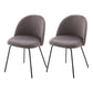 Scandinavian Upholstered Dining Side Chair Matte Finish Parsons Dining Chair Dark Gray 2 Piece Set Black Clearhalo ' kitchen&dining_furn' 'Dining Chairs' 'Dining Tables & Seating' 'dining_chair' 'furn' 'furn_dining_chair' 'Furniture' 'furniture_dining_chair' 'Kitchen & Dining Furniture' 'kitchen' 4008387