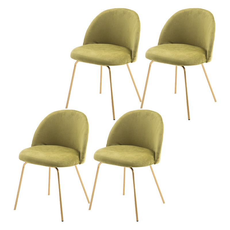 Scandinavian Upholstered Dining Side Chair Matte Finish Parsons Dining Chair Turquoise 4 Piece Set Brass Gold Clearhalo ' kitchen&dining_furn' 'Dining Chairs' 'Dining Tables & Seating' 'dining_chair' 'furn' 'furn_dining_chair' 'Furniture' 'furniture_dining_chair' 'Kitchen & Dining Furniture' 'kitchen' 4008394