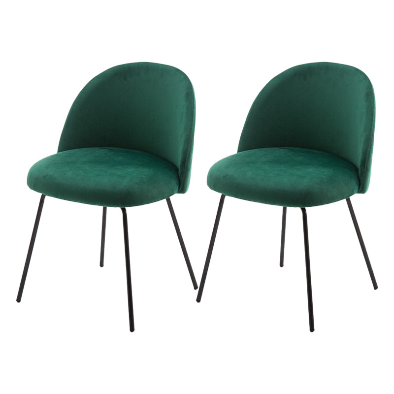 Scandinavian Upholstered Dining Side Chair Matte Finish Parsons Dining Chair Blackish Green 2 Piece Set Black Clearhalo ' kitchen&dining_furn' 'Dining Chairs' 'Dining Tables & Seating' 'dining_chair' 'furn' 'furn_dining_chair' 'Furniture' 'furniture_dining_chair' 'Kitchen & Dining Furniture' 'kitchen' 4008396