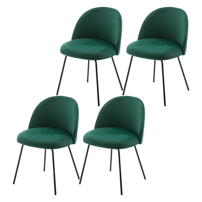 Scandinavian Upholstered Dining Side Chair Matte Finish Parsons Dining Chair Blackish Green 4 Piece Set Black Clearhalo ' kitchen&dining_furn' 'Dining Chairs' 'Dining Tables & Seating' 'dining_chair' 'furn' 'furn_dining_chair' 'Furniture' 'furniture_dining_chair' 'Kitchen & Dining Furniture' 'kitchen' 4008397