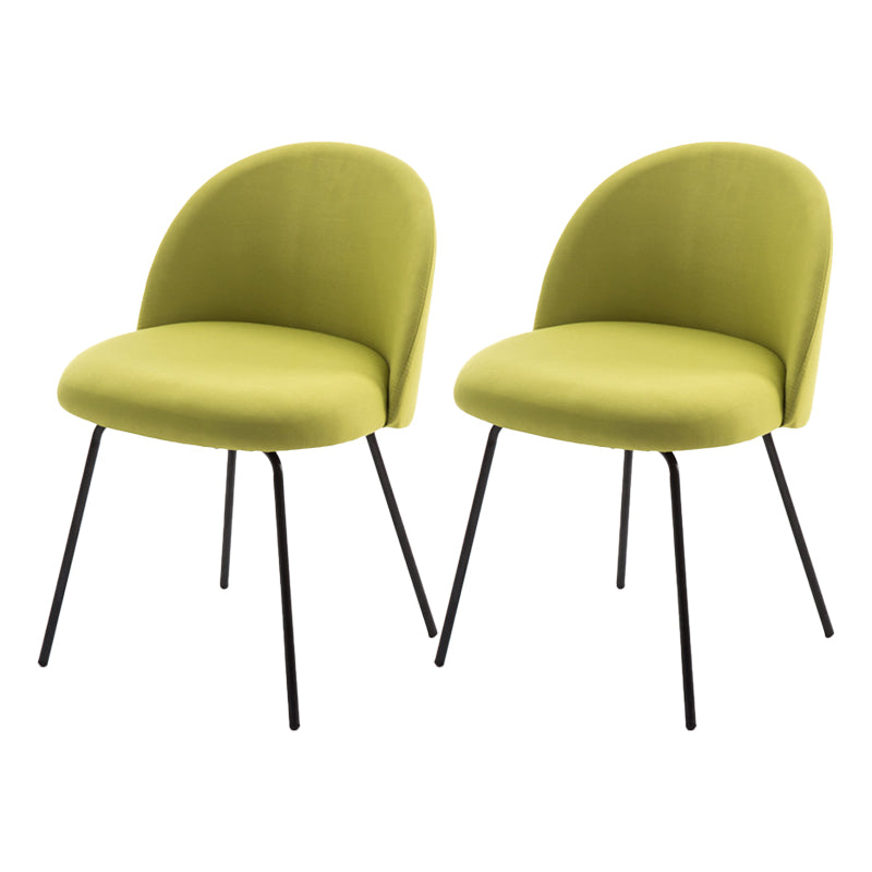 Scandinavian Upholstered Dining Side Chair Matte Finish Parsons Dining Chair Green 2 Piece Set Black Clearhalo ' kitchen&dining_furn' 'Dining Chairs' 'Dining Tables & Seating' 'dining_chair' 'furn' 'furn_dining_chair' 'Furniture' 'furniture_dining_chair' 'Kitchen & Dining Furniture' 'kitchen' 4008402