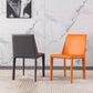Contemporary Saddle Leather Restaurant Side Chair Parsons Matte Finish Dining Chair (Set of 2) Clearhalo ' kitchen&dining_furn' 'Dining Chairs' 'Dining Tables & Seating' 'dining_chair' 'furn' 'furn_dining_chair' 'Furniture' 'furniture_dining_chair' 'Kitchen & Dining Furniture' 'kitchen' 4008408