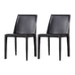 Contemporary Saddle Leather Restaurant Side Chair Parsons Matte Finish Dining Chair (Set of 2) Black Clearhalo ' kitchen&dining_furn' 'Dining Chairs' 'Dining Tables & Seating' 'dining_chair' 'furn' 'furn_dining_chair' 'Furniture' 'furniture_dining_chair' 'Kitchen & Dining Furniture' 'kitchen' 4008411