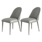 Modern Metal Dining Room Chairs Armless Faux Leather Dining Chair for Restaurant Dark Gray 2 Piece Set Clearhalo ' kitchen&dining_furn' 'Dining Chairs' 'Dining Tables & Seating' 'dining_chair' 'furn' 'furn_dining_chair' 'Furniture' 'furniture_dining_chair' 'Kitchen & Dining Furniture' 'kitchen' 4008432