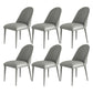 Modern Metal Dining Room Chairs Armless Faux Leather Dining Chair for Restaurant Dark Gray 6 Piece Set Clearhalo ' kitchen&dining_furn' 'Dining Chairs' 'Dining Tables & Seating' 'dining_chair' 'furn' 'furn_dining_chair' 'Furniture' 'furniture_dining_chair' 'Kitchen & Dining Furniture' 'kitchen' 4008434