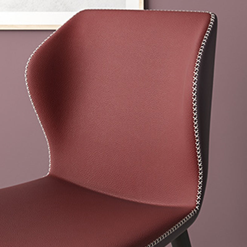 Glam Metal Dining Room Armless Chairs Wingback Parsons Chair for Restaurant Clearhalo ' kitchen&dining_furn' 'Dining Chairs' 'Dining Tables & Seating' 'dining_chair' 'furn' 'furn_dining_chair' 'Furniture' 'furniture_dining_chair' 'Kitchen & Dining Furniture' 'kitchen' 4008449