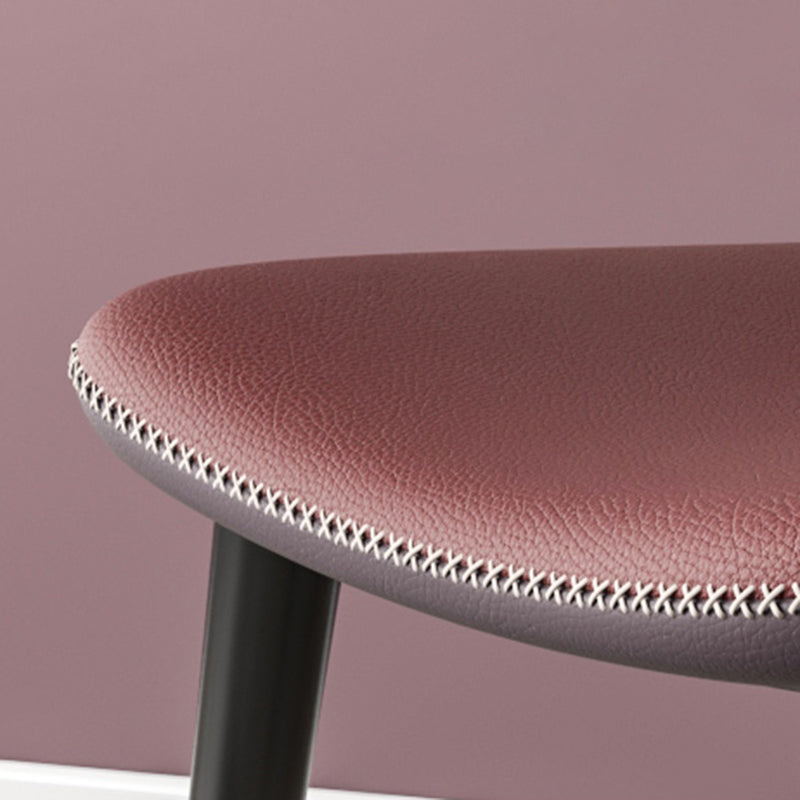 Glam Metal Dining Room Armless Chairs Wingback Parsons Chair for Restaurant Clearhalo ' kitchen&dining_furn' 'Dining Chairs' 'Dining Tables & Seating' 'dining_chair' 'furn' 'furn_dining_chair' 'Furniture' 'furniture_dining_chair' 'Kitchen & Dining Furniture' 'kitchen' 4008451