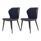 Glam Metal Dining Room Armless Chairs Wingback Parsons Chair for Restaurant Blue 2 Piece Set Black Clearhalo ' kitchen&dining_furn' 'Dining Chairs' 'Dining Tables & Seating' 'dining_chair' 'furn' 'furn_dining_chair' 'Furniture' 'furniture_dining_chair' 'Kitchen & Dining Furniture' 'kitchen' 4008461