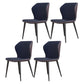 Glam Metal Dining Room Armless Chairs Wingback Parsons Chair for Restaurant Blue 4 Piece Set Black Clearhalo ' kitchen&dining_furn' 'Dining Chairs' 'Dining Tables & Seating' 'dining_chair' 'furn' 'furn_dining_chair' 'Furniture' 'furniture_dining_chair' 'Kitchen & Dining Furniture' 'kitchen' 4008462