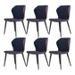 Glam Metal Dining Room Armless Chairs Wingback Parsons Chair for Restaurant Blue 6 Piece Set Black Clearhalo ' kitchen&dining_furn' 'Dining Chairs' 'Dining Tables & Seating' 'dining_chair' 'furn' 'furn_dining_chair' 'Furniture' 'furniture_dining_chair' 'Kitchen & Dining Furniture' 'kitchen' 4008463