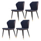 Glam Metal Dining Room Armless Chairs Wingback Parsons Chair for Restaurant Blue 4 Piece Set Black Gold Clearhalo ' kitchen&dining_furn' 'Dining Chairs' 'Dining Tables & Seating' 'dining_chair' 'furn' 'furn_dining_chair' 'Furniture' 'furniture_dining_chair' 'Kitchen & Dining Furniture' 'kitchen' 4008465