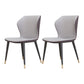 Glam Metal Dining Room Armless Chairs Wingback Parsons Chair for Restaurant Light Gray 2 Piece Set Black Gold Clearhalo ' kitchen&dining_furn' 'Dining Chairs' 'Dining Tables & Seating' 'dining_chair' 'furn' 'furn_dining_chair' 'Furniture' 'furniture_dining_chair' 'Kitchen & Dining Furniture' 'kitchen' 4008470