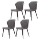 Glam Metal Dining Room Armless Chairs Wingback Parsons Chair for Restaurant Dark Gray 4 Piece Set Black Clearhalo ' kitchen&dining_furn' 'Dining Chairs' 'Dining Tables & Seating' 'dining_chair' 'furn' 'furn_dining_chair' 'Furniture' 'furniture_dining_chair' 'Kitchen & Dining Furniture' 'kitchen' 4008474