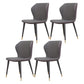 Glam Metal Dining Room Armless Chairs Wingback Parsons Chair for Restaurant Dark Gray 4 Piece Set Black Gold Clearhalo ' kitchen&dining_furn' 'Dining Chairs' 'Dining Tables & Seating' 'dining_chair' 'furn' 'furn_dining_chair' 'Furniture' 'furniture_dining_chair' 'Kitchen & Dining Furniture' 'kitchen' 4008477