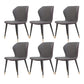 Glam Metal Dining Room Armless Chairs Wingback Parsons Chair for Restaurant Dark Gray 6 Piece Set Black Gold Clearhalo ' kitchen&dining_furn' 'Dining Chairs' 'Dining Tables & Seating' 'dining_chair' 'furn' 'furn_dining_chair' 'Furniture' 'furniture_dining_chair' 'Kitchen & Dining Furniture' 'kitchen' 4008478