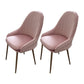 Nordic Metal Dining Room Armchairs Upholstered Linen Fabric Chairs for Restaurant Nude Pink 2 Piece Set Clearhalo ' kitchen&dining_furn' 'Dining Chairs' 'Dining Tables & Seating' 'dining_chair' 'furn' 'furn_dining_chair' 'Furniture' 'furniture_dining_chair' 'Kitchen & Dining Furniture' 'kitchen' 4008493