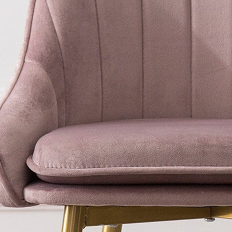 Nordic Metal Dining Room Armchairs Upholstered Linen Fabric Chairs for Restaurant Clearhalo ' kitchen&dining_furn' 'Dining Chairs' 'Dining Tables & Seating' 'dining_chair' 'furn' 'furn_dining_chair' 'Furniture' 'furniture_dining_chair' 'Kitchen & Dining Furniture' 'kitchen' 4008495