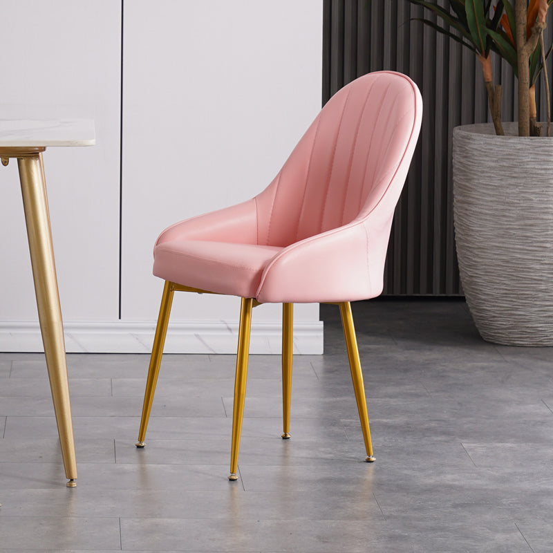 Nordic Metal Dining Room Armchairs Upholstered Linen Fabric Chairs for Restaurant Coral 1 Piece Clearhalo ' kitchen&dining_furn' 'Dining Chairs' 'Dining Tables & Seating' 'dining_chair' 'furn' 'furn_dining_chair' 'Furniture' 'furniture_dining_chair' 'Kitchen & Dining Furniture' 'kitchen' 4008496