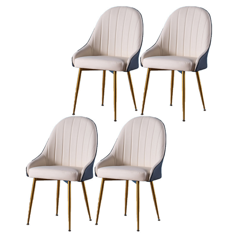 Nordic Metal Dining Room Armchairs Upholstered Linen Fabric Chairs for Restaurant White-Blue 4 Piece Set Clearhalo ' kitchen&dining_furn' 'Dining Chairs' 'Dining Tables & Seating' 'dining_chair' 'furn' 'furn_dining_chair' 'Furniture' 'furniture_dining_chair' 'Kitchen & Dining Furniture' 'kitchen' 4008506