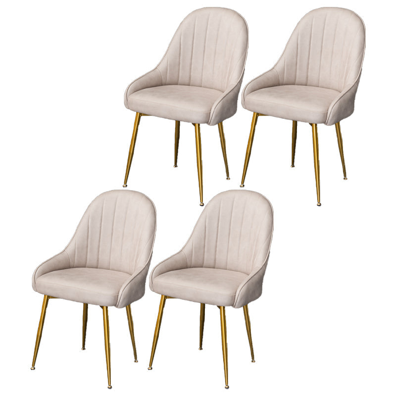 Nordic Metal Dining Room Armchairs Upholstered Linen Fabric Chairs for Restaurant White-Gray 4 Piece Set Clearhalo ' kitchen&dining_furn' 'Dining Chairs' 'Dining Tables & Seating' 'dining_chair' 'furn' 'furn_dining_chair' 'Furniture' 'furniture_dining_chair' 'Kitchen & Dining Furniture' 'kitchen' 4008509
