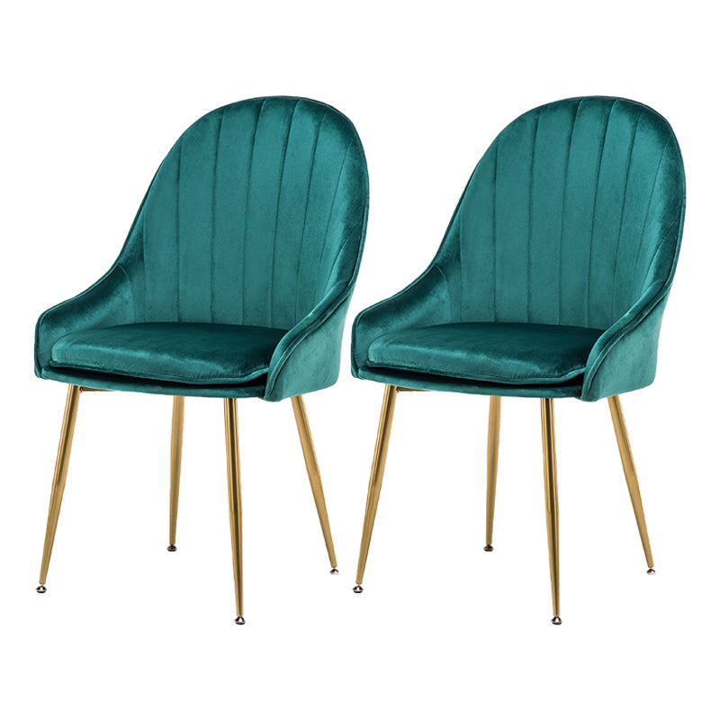 Nordic Metal Dining Room Armchairs Upholstered Linen Fabric Chairs for Restaurant Peacock Green 2 Piece Set Clearhalo ' kitchen&dining_furn' 'Dining Chairs' 'Dining Tables & Seating' 'dining_chair' 'furn' 'furn_dining_chair' 'Furniture' 'furniture_dining_chair' 'Kitchen & Dining Furniture' 'kitchen' 4008511